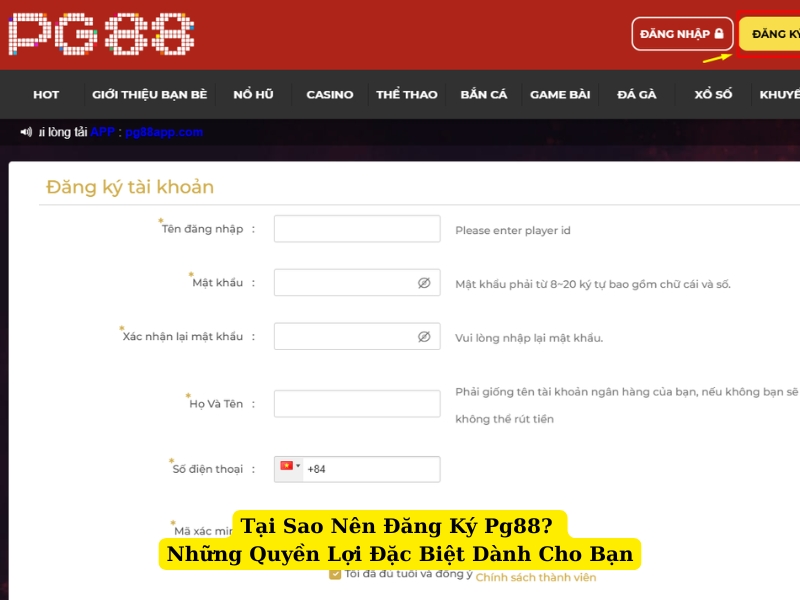 tại sao nên đăng ký pg88 những quyền lợi đặc biệt dành cho bạn